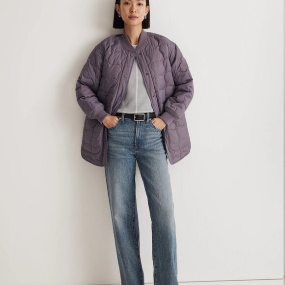 Madewell Purple Bomber Jacket - Picture 5 of 8